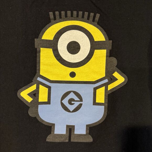 Minions: The Rise of Gru Illumination Graphic Medium T-Shirt Black Cartoon Movie - Picture 2 of 6